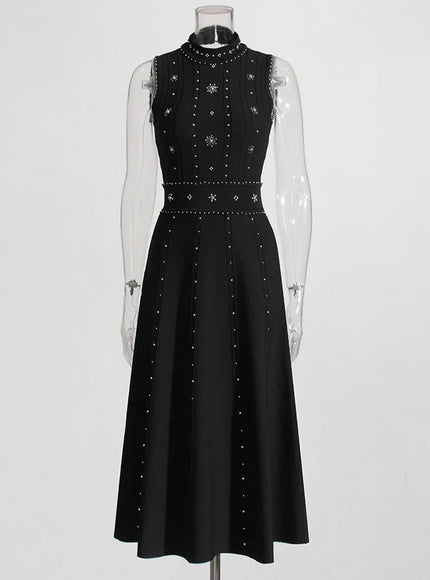 Bethany Diamond Sleeveless Midi Dress - Fashion Pov