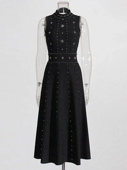 Bethany Diamond Sleeveless Midi Dress - Fashion Pov