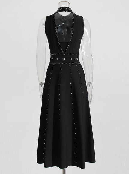 Bethany Diamond Sleeveless Midi Dress - Fashion Pov