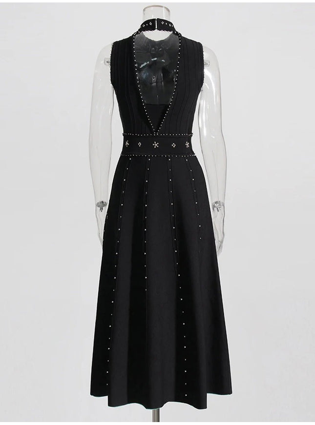 Bethany Diamond Sleeveless Midi Dress - Fashion Pov