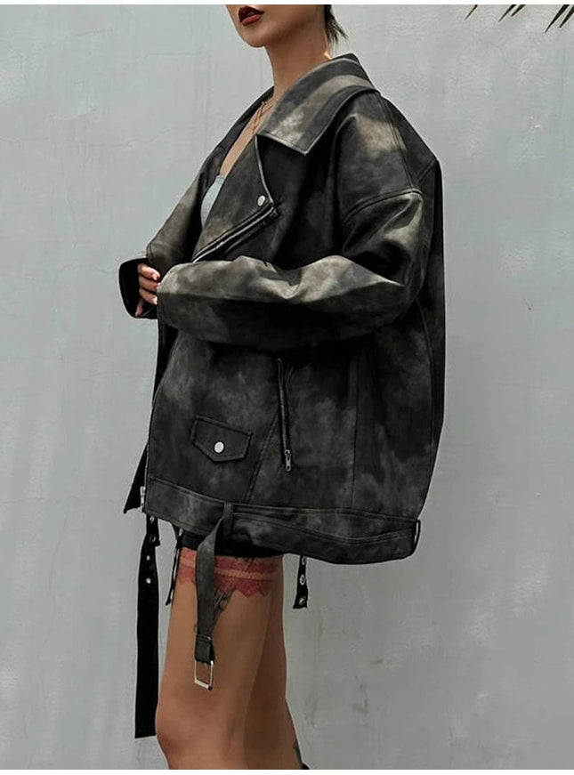 Beyounch Leather Streetwear Chic Solid Coat - Fashion Pov
