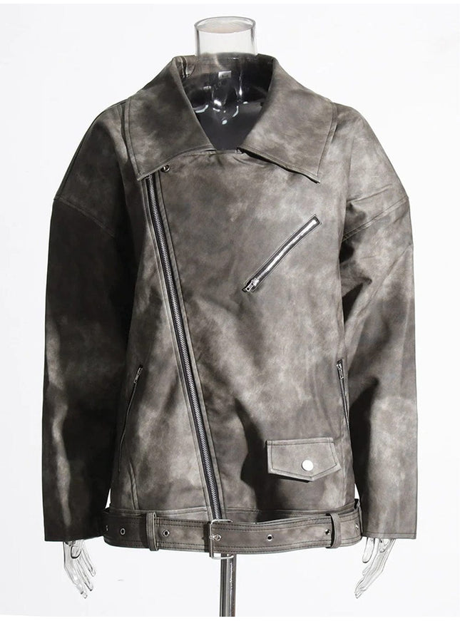 Beyounch Leather Streetwear Chic Solid Coat - Fashion Pov