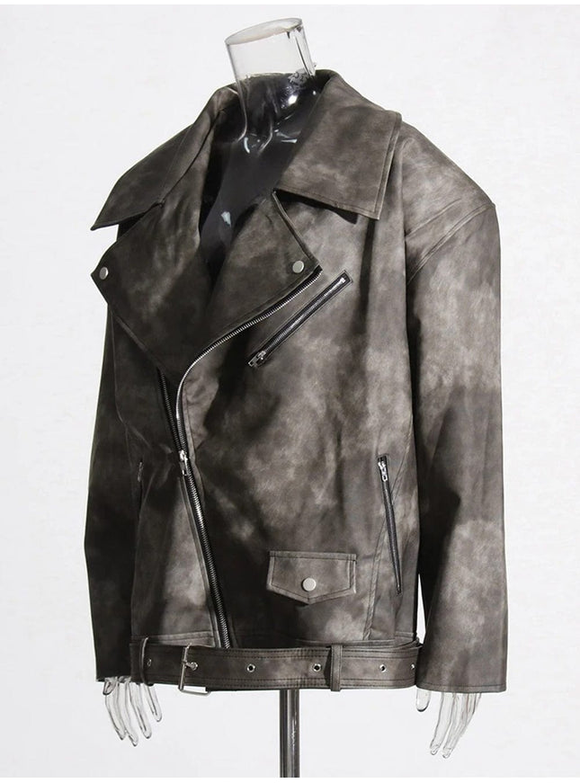 Beyounch Leather Streetwear Chic Solid Coat - Fashion Pov