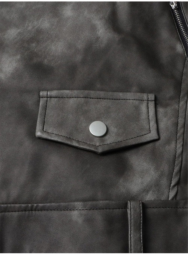 Beyounch Leather Streetwear Chic Solid Coat - Fashion Pov