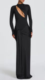 Bianca Draped Cutout Column Gown - Fashion Pov