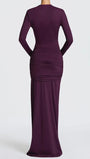 Bianca Draped Cutout Column Gown - Fashion Pov