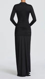 Bianca Draped Cutout Column Gown - Fashion Pov