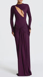 Bianca Draped Cutout Column Gown - Fashion Pov