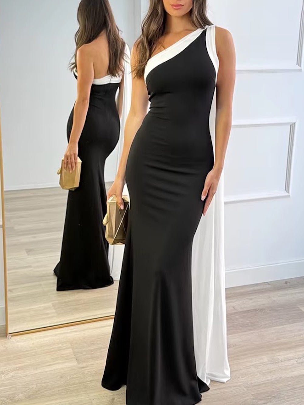 Bianca Draped One Shoulder Gown - Fashion Pov