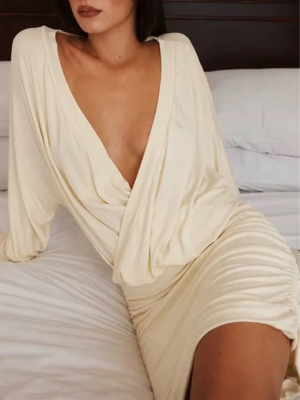 Bianca Draped Wrap Mini Dress - Fashion Pov