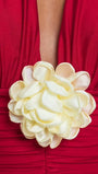 Bianca Floral Halter Ruched Gown Dress - Fashion Pov
