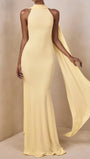 Bianca Halter Fluid Maxi Dress - Fashion Pov
