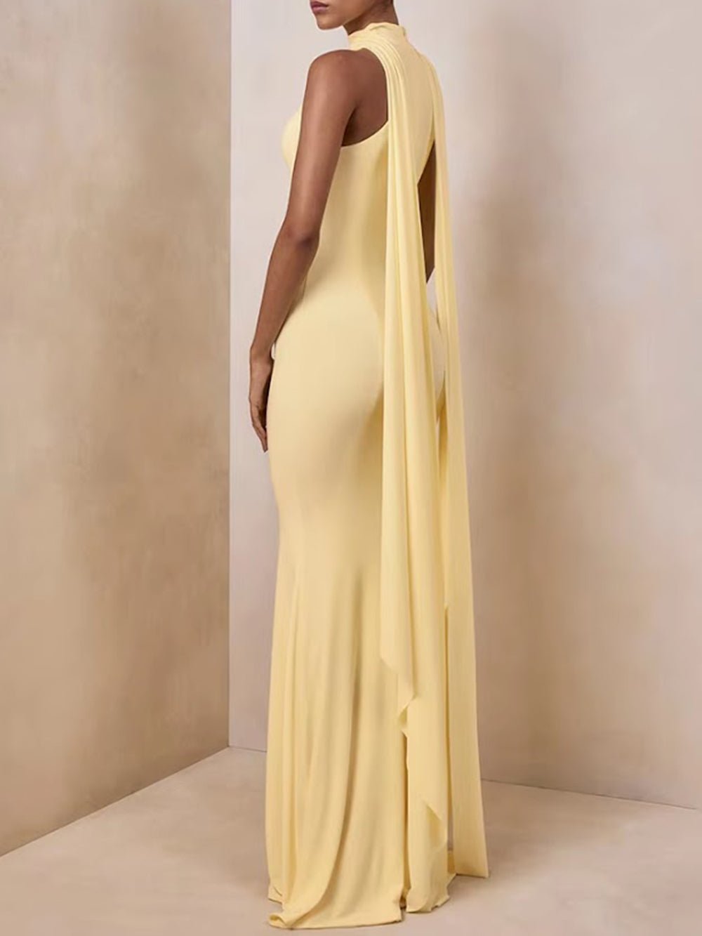 Bianca Halter Fluid Maxi Dress - Fashion Pov