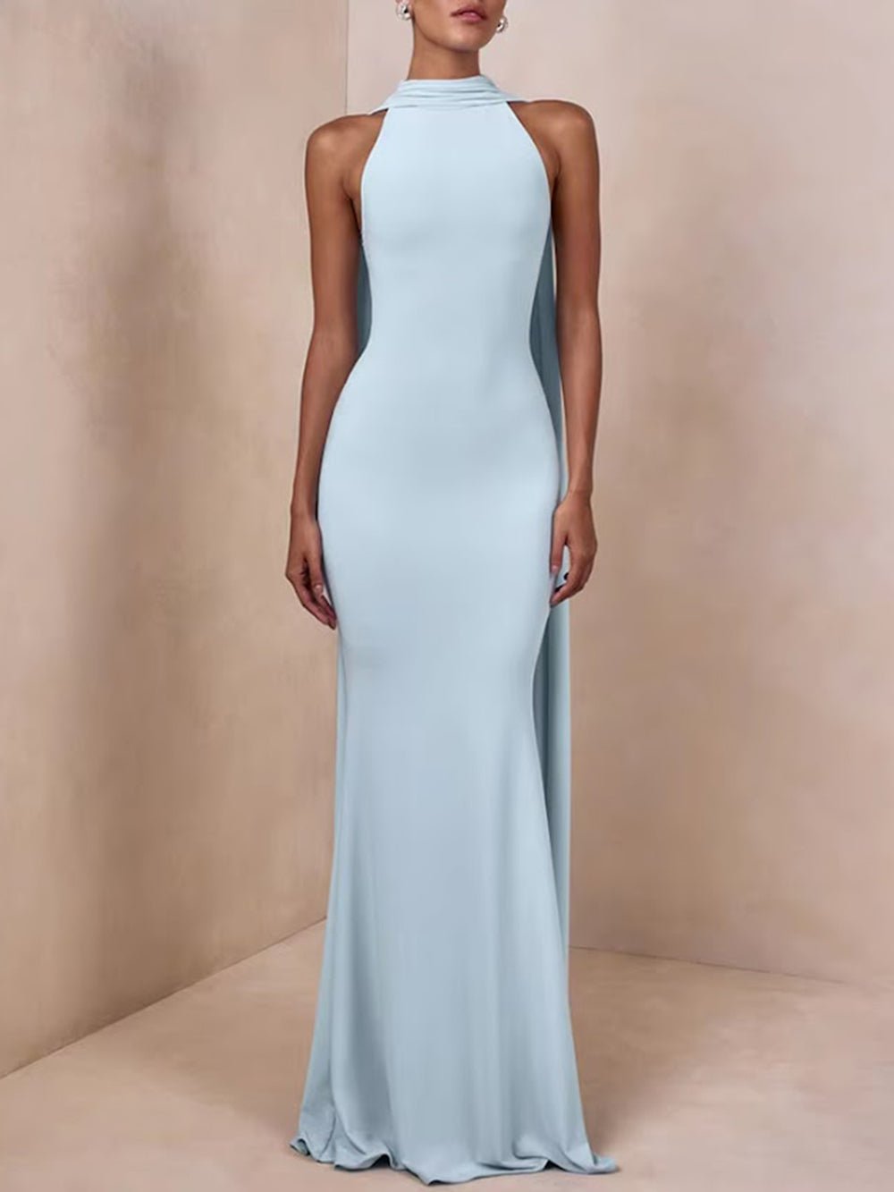 Bianca Halter Fluid Maxi Dress - Fashion Pov