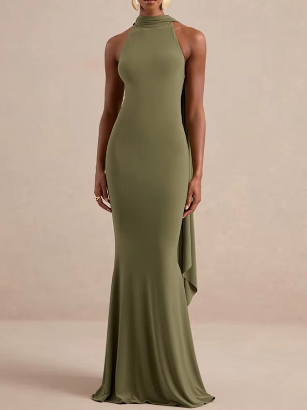 Bianca Halter Fluid Maxi Dress - Fashion Pov