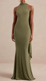 Bianca Halter Fluid Maxi Dress - Fashion Pov