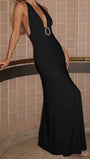 Bianca Plunge Ring Maxi Dress - Fashion Pov