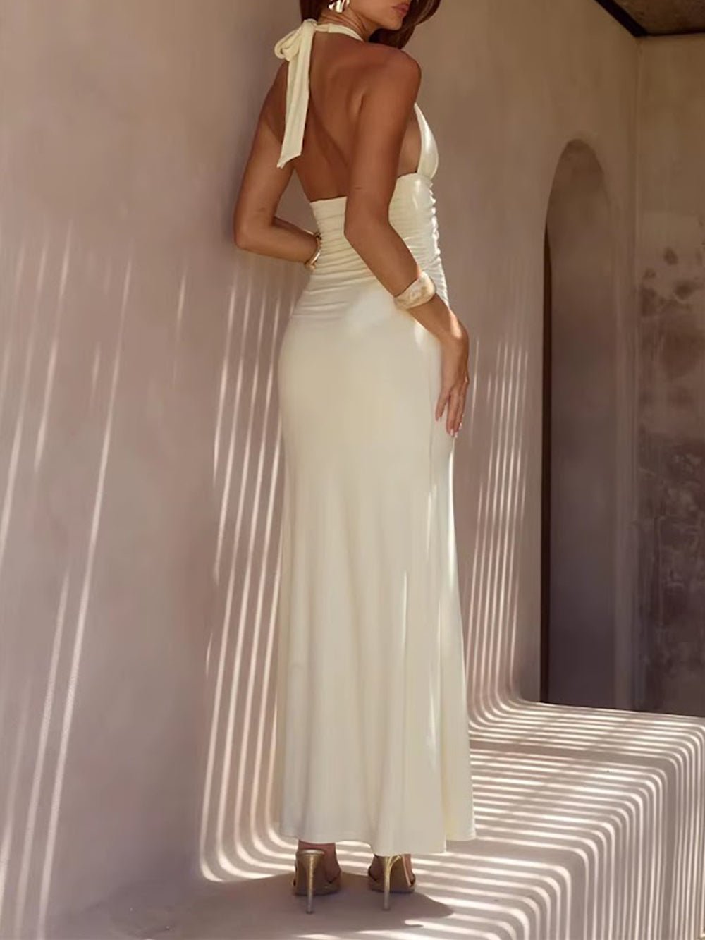 Bianca Plunge Ring Maxi Dress - Fashion Pov