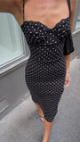 Bianca Polka Dot Midi Dress - Fashion Pov