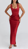 Bianca Ruched Backless Maxi Dress - Fashion Pov