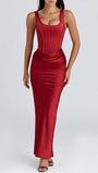 Bianca Ruched Backless Maxi Dress - Fashion Pov