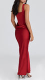 Bianca Ruched Backless Maxi Dress - Fashion Pov