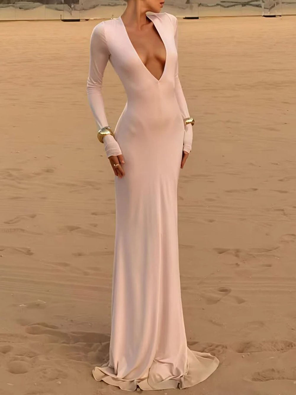 Blair Long Sleeve Maxi Dress Black / S