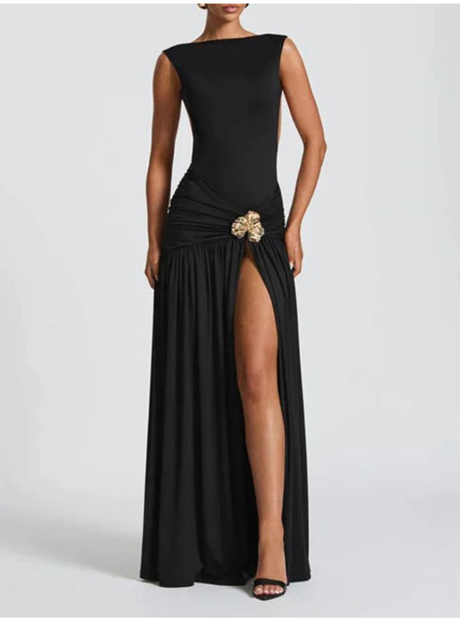 Blake Pleated Maxi Dress - Fashion Pov