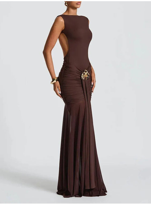 Blake Pleated Maxi Dress - Fashion Pov