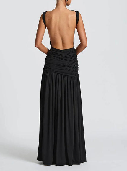 Blake Pleated Maxi Dress - Fashion Pov