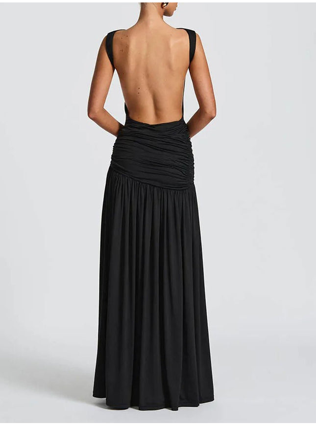 Blake Pleated Maxi Dress - Fashion Pov