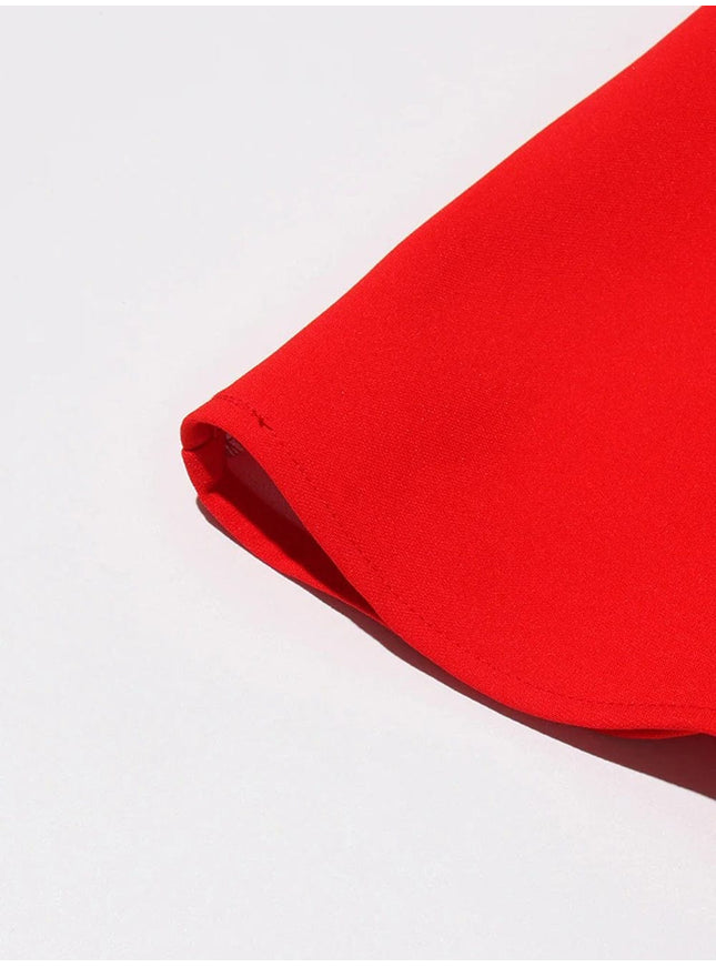 Bobbi Colorblock Appliques Midi Dress - Fashion Pov