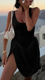Brielle Sleeveless Split Mini Dress - Fashion Pov