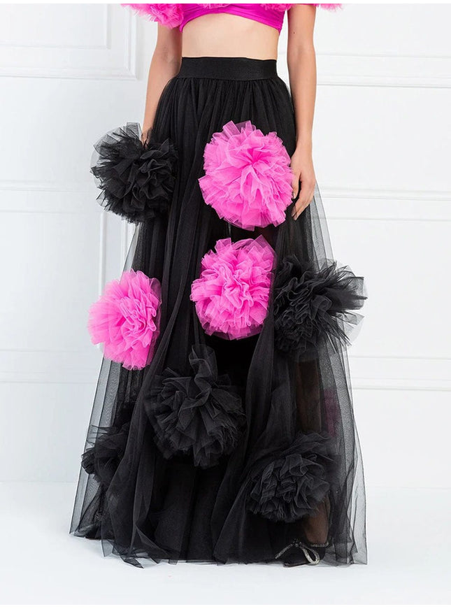 Brissa Appliques Mesh Skirt - Fashion Pov