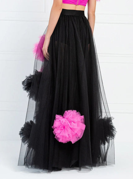 Brissa Appliques Mesh Skirt - Fashion Pov