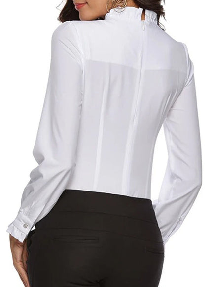 Brooke Long Sleeve Bodysuit Shirt - Fashion Pov