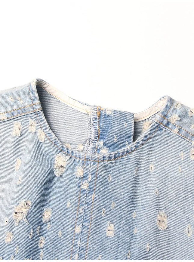 Caeli Denim Sleeveless Mini Dress - Fashion Pov