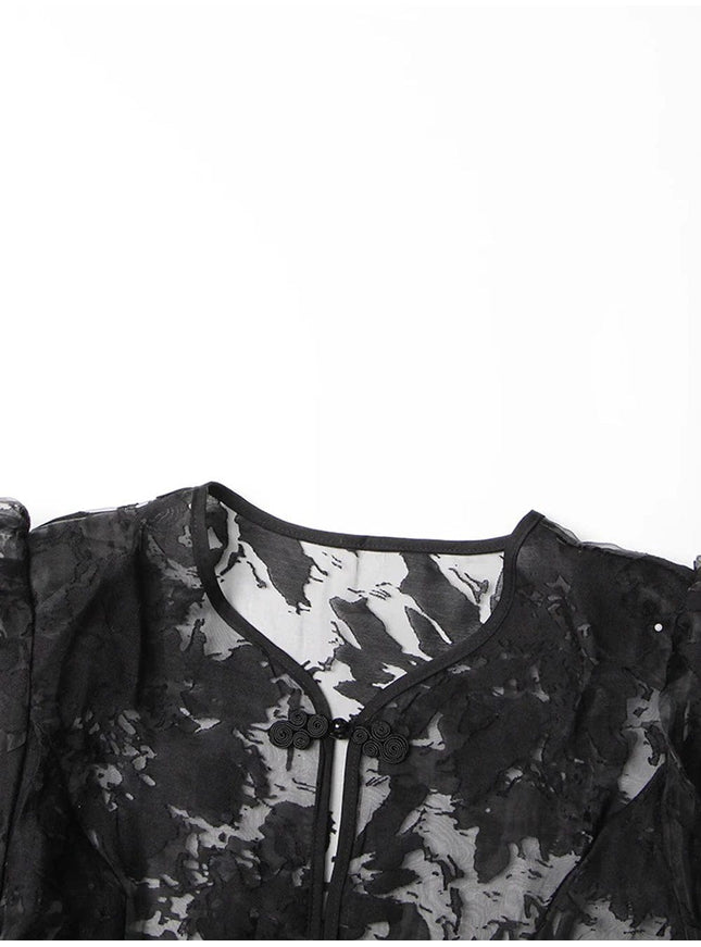 Cailin Single Breasted Mesh Shirt - Fashion Pov