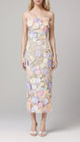 Calysta Appliques Sleeveless Midi Dress - Fashion Pov