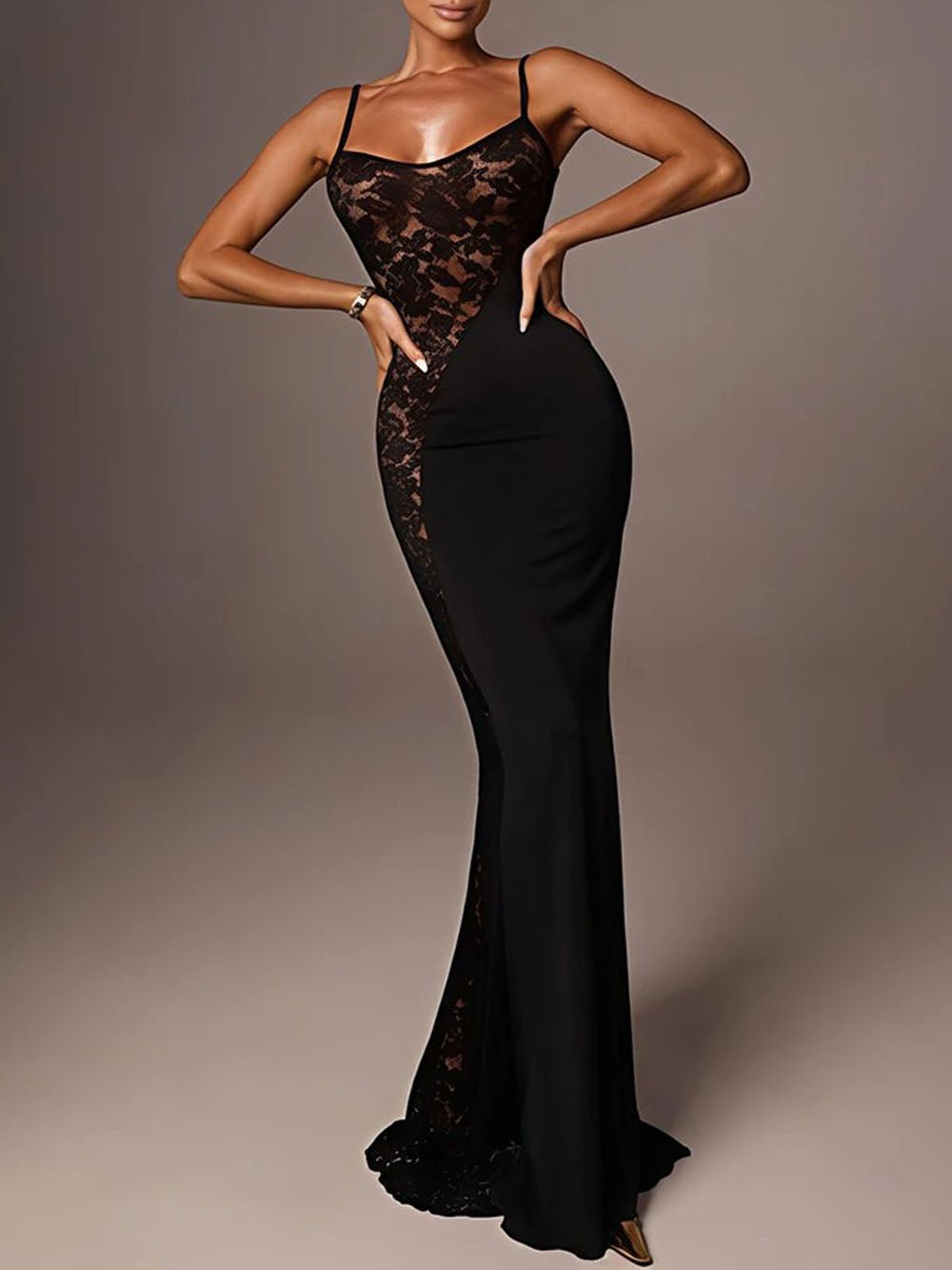 Camila Lace Spaghetti Maxi Dress - Fashion Pov