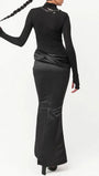 Camila Turtleneck Ruched Maxi Dress - Fashion Pov