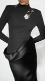 Camila Turtleneck Ruched Maxi Dress - Fashion Pov