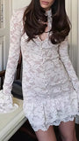 Camille Lace Keyhole Mini Dress - Fashion Pov