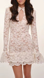 Camille Lace Keyhole Mini Dress - Fashion Pov
