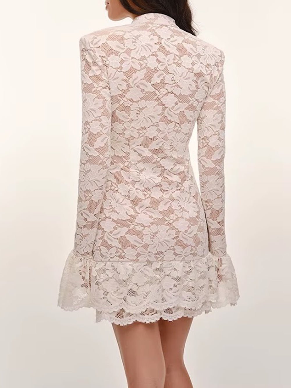 Camille Lace Keyhole Mini Dress - Fashion Pov