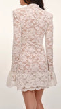 Camille Lace Keyhole Mini Dress - Fashion Pov