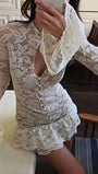 Camille Lace Keyhole Mini Dress - Fashion Pov