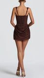Camille Ruched Square - Neck Mini Dress - Fashion Pov