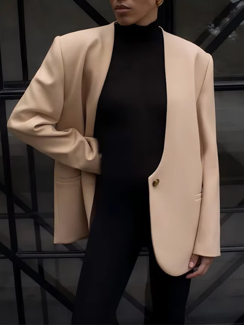 Camille Single Button Tailored Blazer - Fashion Pov