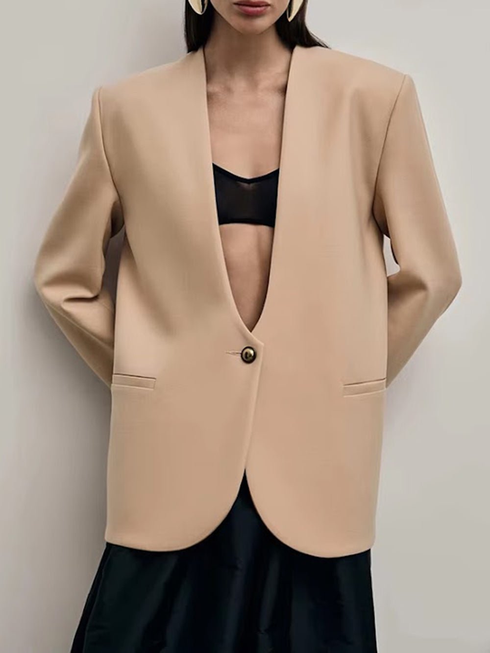 Camille Single Button Tailored Blazer - Fashion Pov